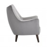 Sunpan Sorrel Lounge Chair Polo Club Stone Antonio Charcoal - Side Angle