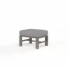 Laguna Ottoman in Canvas Granite, No Welt - Front Side Angle - Laguna Ottoman in Canvas Granite, No Welt - Front Side Angle