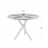 DecoScapes Organic Sand Dollar 42" Diameter Dining Table - Front with Dimension