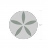 DecoScapes Organic Sand Dollar 42" Diameter Dining Table - Top View with Dimension