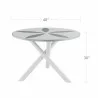 DecoScapes Organic Sand Dollar 48" Diameter Dining Table - Front with Dimensions - DecoScapes Organic Sand Dollar 48" Diameter Dining Table - Front with Dimensions