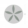 DecoScapes Organic Sand Dollar 48" Diameter Dining Table - Table Top View Dimensions