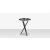 DecoScapes Organic Sand Dollar Side Table in Black and White Duraboard - Side  - DecoScapes Organic Sand Dollar Side Table in Black and White Duraboard - Side 