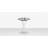 DecoScapes Organic Sand Dollar Side Table in Tex White and White and Black Duraboard - Front