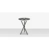 DecoScapes Organic Sand Dollar Side Table in Tex Gray and Charcoal and White Duraboard - Side - DecoScapes Organic Sand Dollar Side Table in Tex Gray and Charcoal and White Duraboard - Side