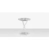 DecoScapes Organic Sand Dollar Side Table in Tex White and White and Basil Duraboard - Front - DecoScapes Organic Sand Dollar Side Table in Tex White and White and Basil Duraboard - Front