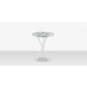DecoScapes Organic Sand Dollar Side Table in Tex White and White and Basil Duraboard - Side