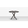 DecoScapes Organic Sand Dollar 42" Diameter Dining Table in Tex Black Frame - Back