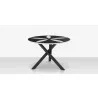 DecoScapes Organic Sand Dollar 48" Diameter Dining Table in Tex Black Frame - Front - DecoScapes Organic Sand Dollar 48" Diameter Dining Table in Tex Black Frame - Front