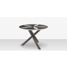 DecoScapes Organic Sand Dollar 48" Diameter Dining Table in Tex Gray Frame - Front 