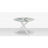DecoScapes Organic Sand Dollar 48" Diameter Dining Table in Tex White Frame - Side 