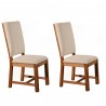 Alpine Furniture Shasta Set of 2 Upholstered Side Chairs in Salvaged Natural