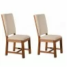 Alpine Furniture Shasta Set of 2 Upholstered Side Chairs in Salvaged Natural - Alpine Furniture Shasta Set of 2 Upholstered Side Chairs in Salvaged Natural