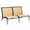 Woodard Orion Padded Sling Armless Love Seat - Low Seat - Angled - Woodard Orion Padded Sling Armless Love Seat - Low Seat - Angled