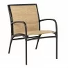Woodard Orion Padded Sling Dining Armchair - Angled - Woodard Orion Padded Sling Dining Armchair - Angled