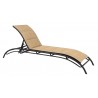 Woodard Orion Padded Sling Chaise Lounge - Angled