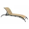 Woodard Orion Padded Sling Chaise Lounge - Angled - Woodard Orion Padded Sling Chaise Lounge - Angled