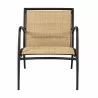 Woodard Orion Padded Sling Lounge Chair with Arms - Front - Woodard Orion Padded Sling Lounge Chair with Arms - Front