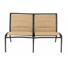 Woodard Orion Padded Sling Armless Love Seat - Front