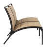 Woodard Orion Padded Sling Armless Love Seat - Side
