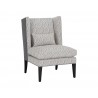 Sunpan Kenzo Lounge Chair Chevron Grey-Antonio Charcoal - Front Side Angle