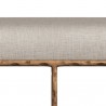 Sunpan Esai Bench in Zenith Taupe Grey - Seat Closeup Angle