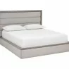 Sunpan Sherwood Bed King - Belfast Oatmeal - Front Side Angle - Sunpan Sherwood Bed King - Belfast Oatmeal - Front Side Angle