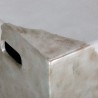 Sunpan Kyson End Table - Silver - Closeup Top Angle