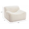Osterbro Accent Chair in Cream- seat dimension