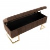 LumiSource Midas Bench - Brown Velvet - Open - LumiSource Midas Bench - Brown Velvet - Open