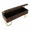 LumiSource Midas Bench - Brown Velvet - Open - LumiSource Midas Bench - Brown Velvet - Open
