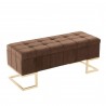LumiSource Midas Bench - Brown Velvet - LumiSource Midas Bench - Brown Velvet