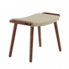 Manhattan Comfort Geta Barley and Antique Walnut Ottoman  Front Angle