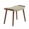 Manhattan Comfort Geta Barley and Antique Walnut Ottoman  Front Angle - Manhattan Comfort Geta Barley and Antique Walnut Ottoman  Front Angle