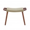 Manhattan Comfort Geta Barley and Antique Walnut Ottoman Front