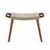 Manhattan Comfort Geta Barley and Antique Walnut Ottoman Front - Manhattan Comfort Geta Barley and Antique Walnut Ottoman Front