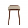 Manhattan Comfort Geta Barley and Antique Walnut Ottoman  Side
