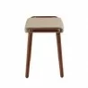 Manhattan Comfort Geta Barley and Antique Walnut Ottoman  Side - Manhattan Comfort Geta Barley and Antique Walnut Ottoman  Side