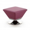 Manhattan Comfort Diamond Swivel Ottoman Set of 7 in Multi Colors of Purple