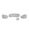 Nest Ottoman Stool in White-in set 1