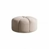 Lune Ottoman in Taupe- front view - Lune Ottoman in Taupe- front view