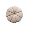 Lune Ottoman in Taupe- top view