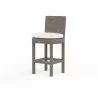 Coronado Barstool in Canvas Natural w/ Self Welt - Front Side Angle - Coronado Barstool in Canvas Natural w/ Self Welt - Front Side Angle