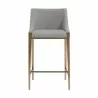 Sunpan Dionne Counter Stool in Monument Pebble - Front Angle - Sunpan Dionne Counter Stool in Monument Pebble - Front Angle