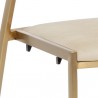 Sunpan Odilia Stackable Dining Chair Bravo Cream - Seat Closeup Angle