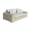 Outsy Anna Lux Wicker 3 Seat Sofa - Angled - Outsy Anna Lux Wicker 3 Seat Sofa - Angled