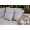 Outsy Anna 4-Piece Outdoor Wicker Furniture Set with Wicker Coffee Table in White and Grey - Lifestyle 5