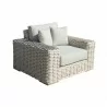 Outsy Anna Wicker Lounge Chair - Angled - Outsy Anna Wicker Lounge Chair - Angled