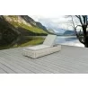 Outsy Anna 79 X 31.5 Inch Outdoor Wicker Aluminum Frame Sun Lounger in White and Grey - Lifestyle Main - Outsy Anna 79 X 31.5 Inch Outdoor Wicker Aluminum Frame Sun Lounger in White and Grey - Lifestyle Main