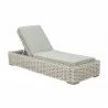 Outsy Anna 79 X 31.5 Inch Outdoor Wicker Aluminum Frame Sun Lounger in White and Grey - Angled White BG - Outsy Anna 79 X 31.5 Inch Outdoor Wicker Aluminum Frame Sun Lounger in White and Grey - Angled White BG